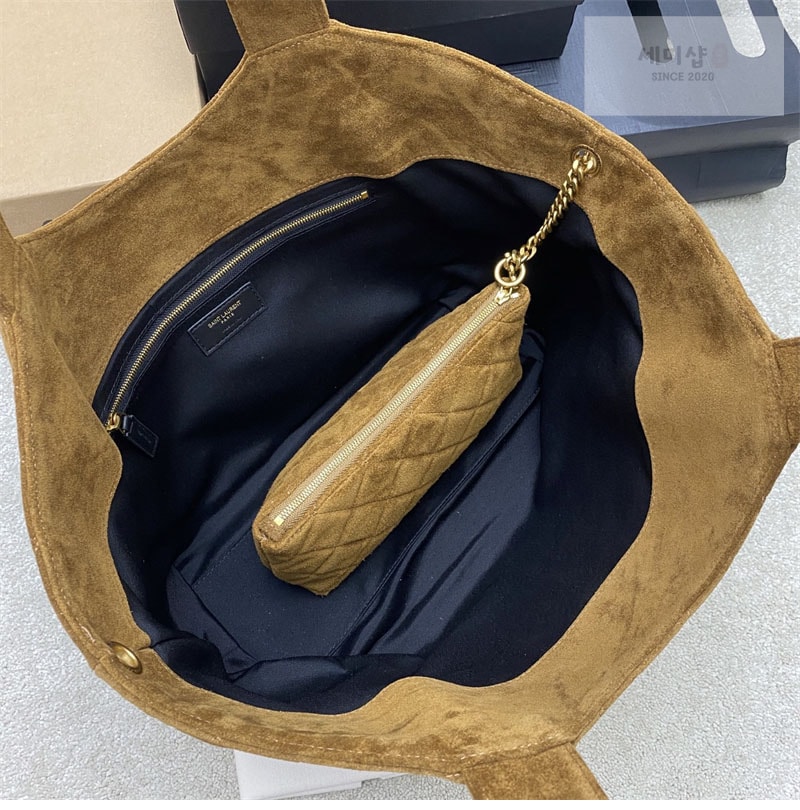 Saint Laurent 생로랑 퀼팅 스웨이드 ICARE 미디엄 백 858191 Bag 9번 이미지