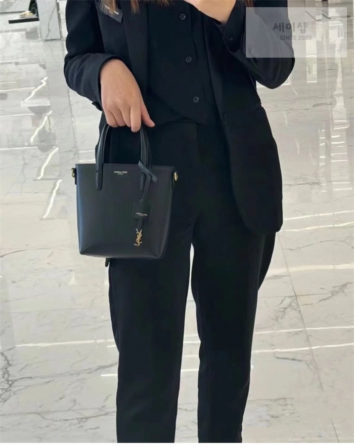Saint Laurent 생로랑 토이 쇼퍼 미니 토트 백 블랙 Bag 7번 이미지