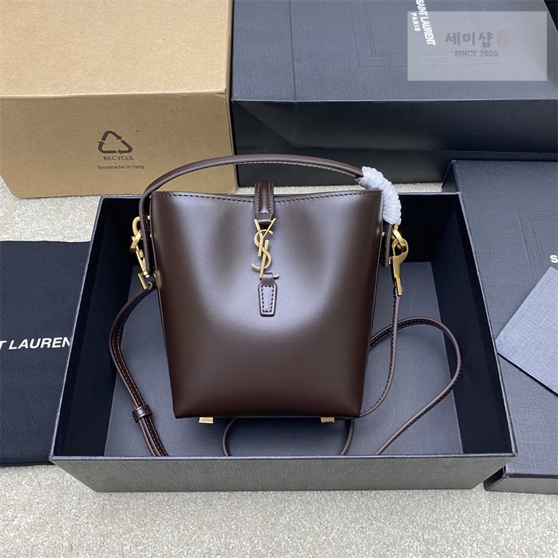 Saint Laurent 생로랑 LE 37 미니 버킷백 루즈 카베르네 765870 Bag 2번 이미지