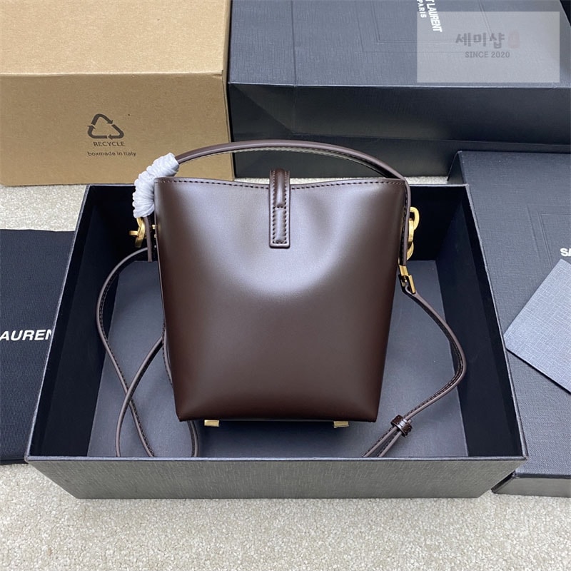 Saint Laurent 생로랑 LE 37 미니 버킷백 루즈 카베르네 765870 Bag 3번 이미지