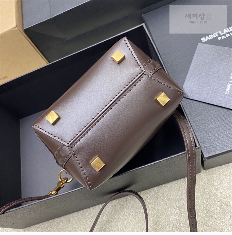 Saint Laurent 생로랑 LE 37 미니 버킷백 루즈 카베르네 765870 Bag 7번 이미지