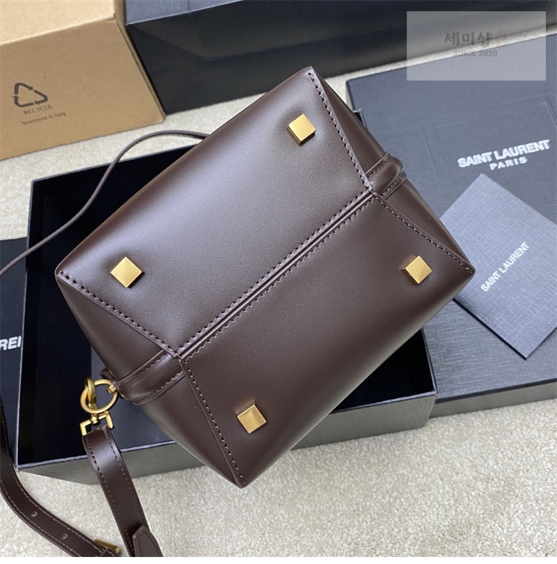 Saint Laurent 생로랑 LE 5À7 스몰 샤이니백 루즈 카베르네 749036 Bag 10번 이미지