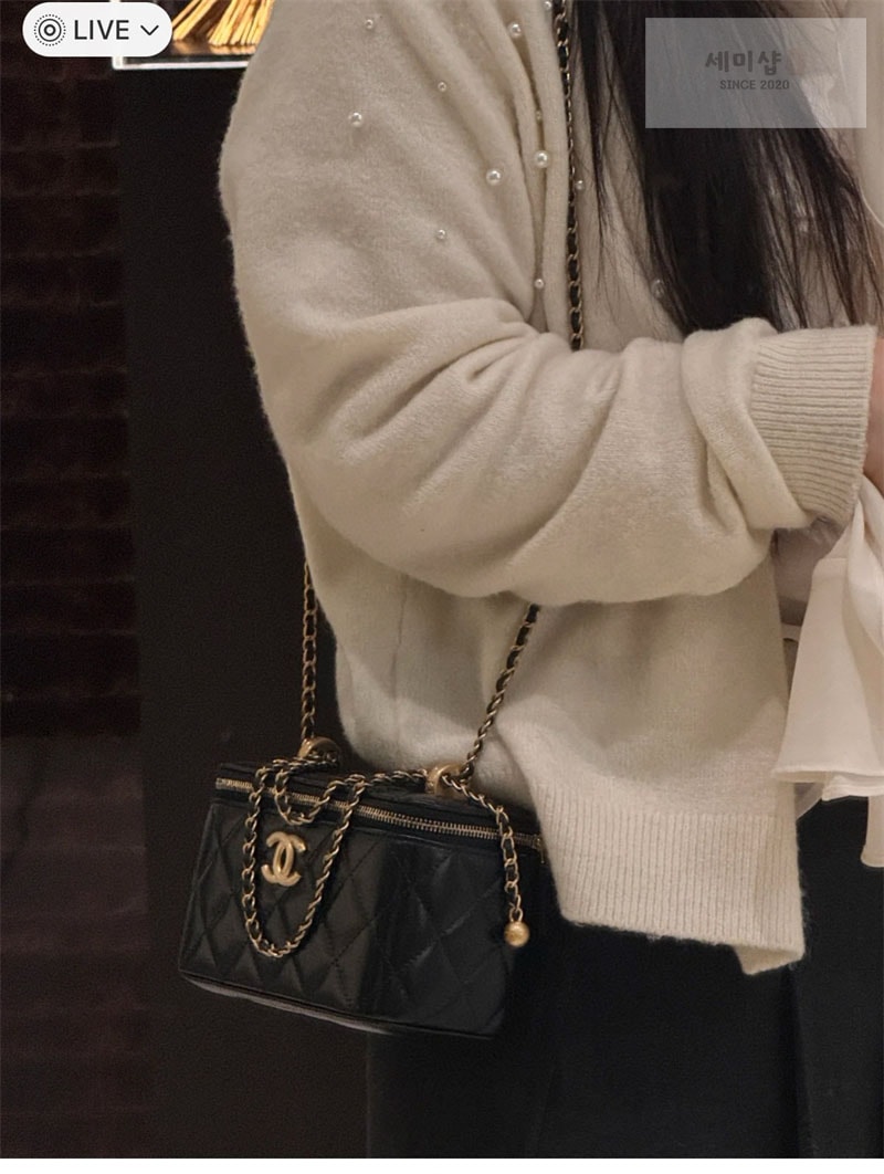 C H A N E L 샤넬 베니티 케이스 체인백 블랙 블랙 Bag 9번 이미지