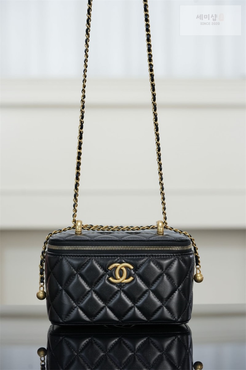 C H A N E L 샤넬 베니티 케이스 체인백 블랙 블랙 Bag 4번 이미지