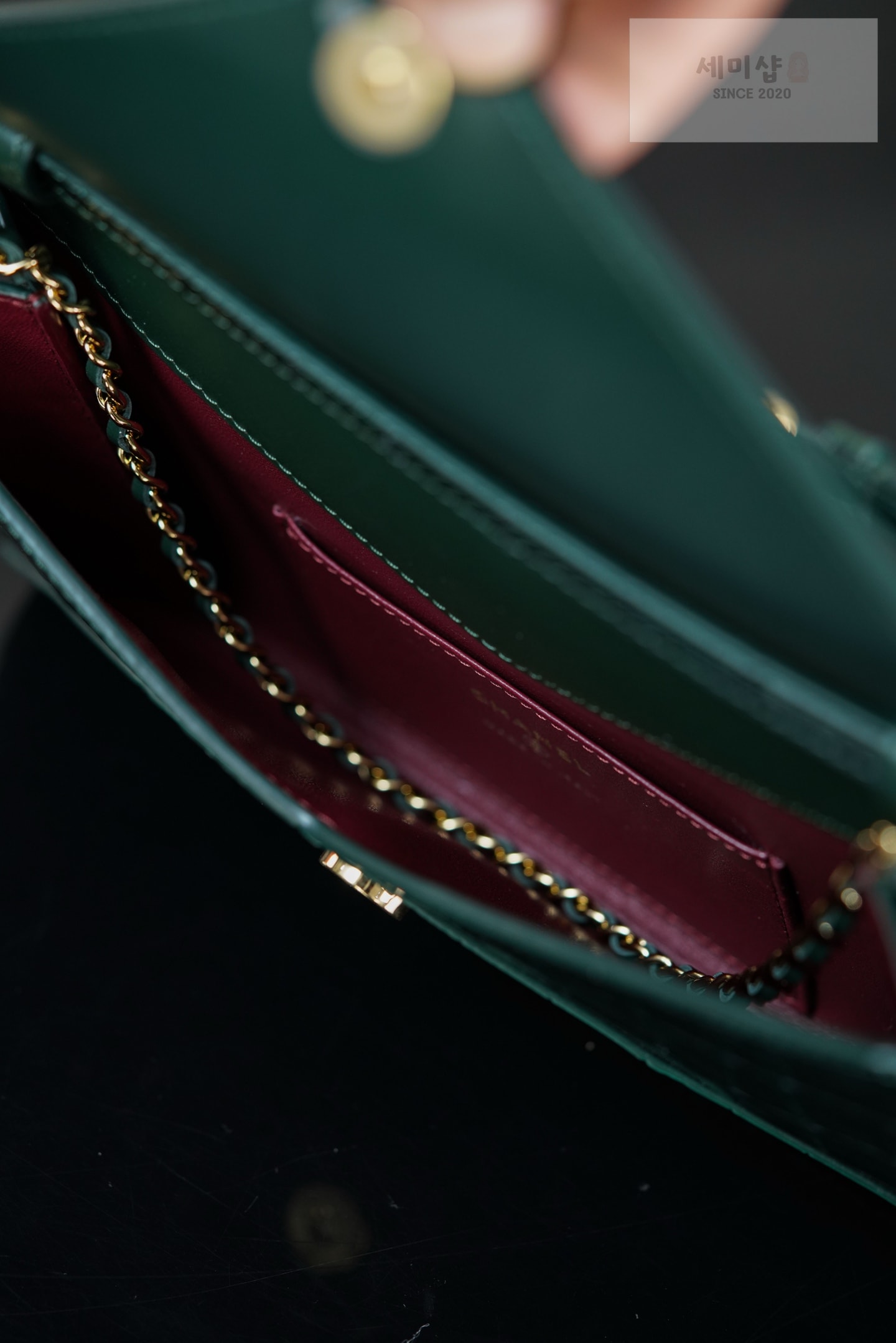 샤넬 샤넬 엘리게이터 엔벨로프 플랩백 에메랄드 그린 Bag 11번 이미지