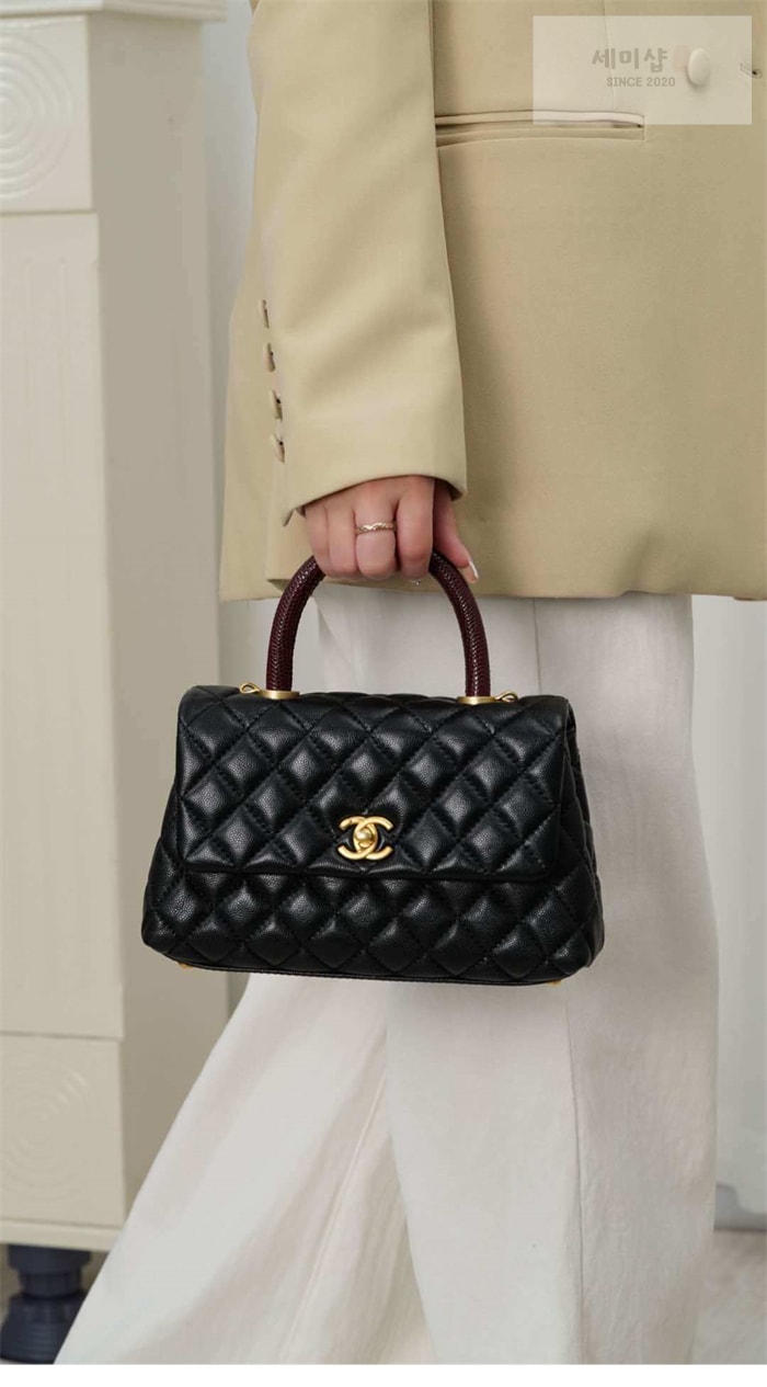 C H A N E L 샤넬 코코핸들 리자드 스몰 블랙 Bag 1번 이미지