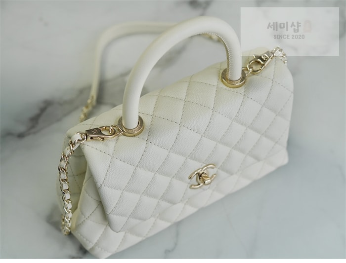 C H A N E L 샤넬 코코 핸들백 스몰 화이트 Bag 1번 이미지