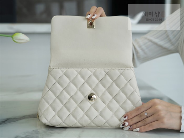 C H A N E L 샤넬 코코 핸들백 스몰 화이트 Bag 20번 이미지