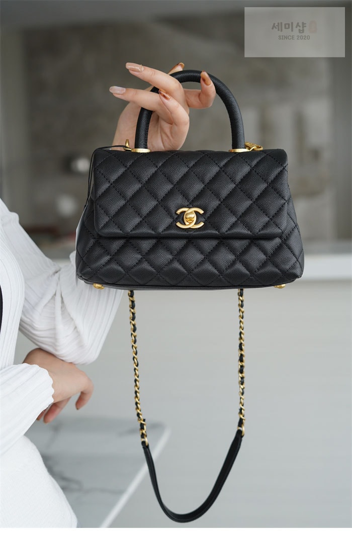 C H A N E L 샤넬 코코 핸들 스몰백 금장 블랙 Bag 7번 이미지
