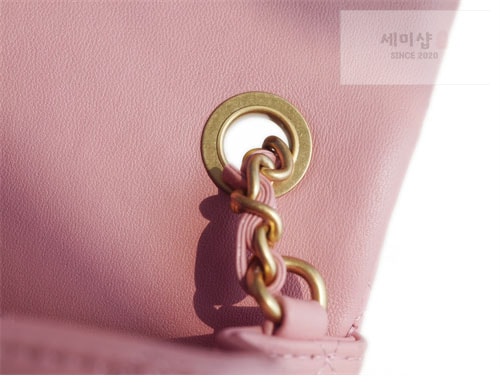 C H A N E L 샤넬 클래식 뉴미니 캐비어 금장 핑크 Bag 20번 이미지