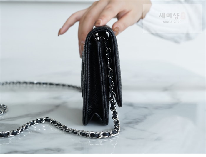 C H A N E L 샤넬 클래식 WOC 블랙/은장 HAAS 가죽 블랙 Bag 11번 이미지