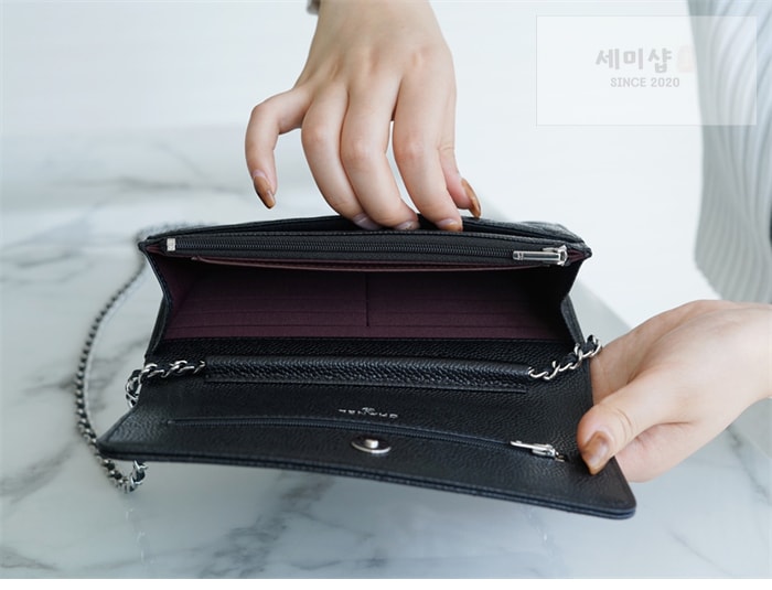 C H A N E L 샤넬 클래식 WOC 블랙/은장 HAAS 가죽 블랙 Bag 19번 이미지