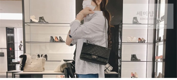 C H A N E L 샤넬 2.55 빈티지 플랩백 은장 블랙 Bag 8번 이미지