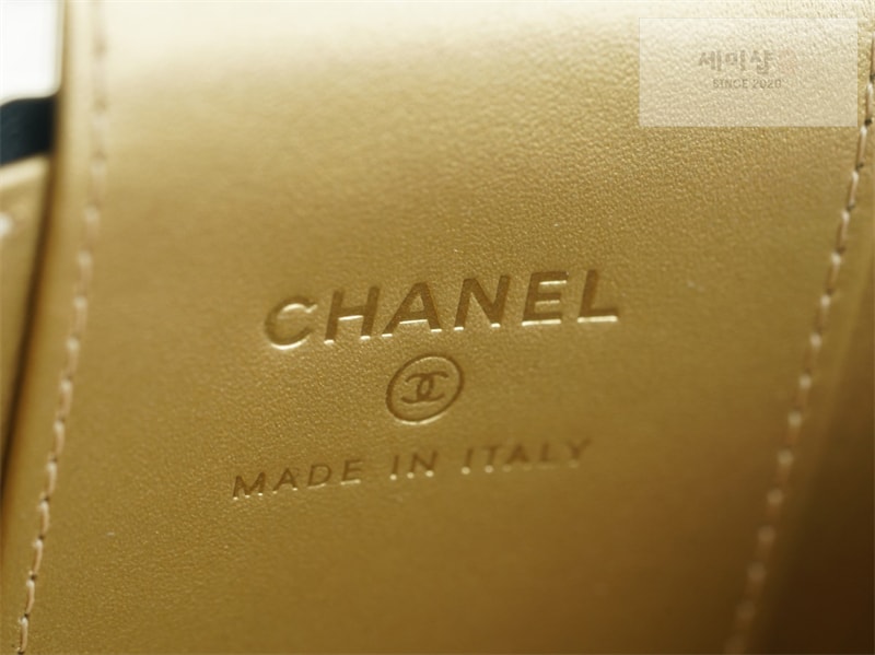 C H A N E L 샤넬 22B 베니티 골드볼 미니 백 골드메탈 블랙 블랙 Bag 19번 이미지