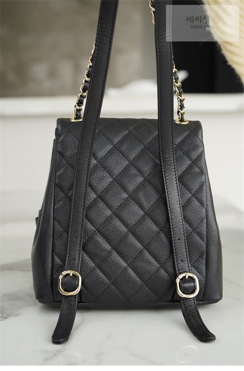 C H A N E L 샤넬 23P HAAS 더블 포켓 듀마 백백 블랙 블랙 Bag 10번 이미지