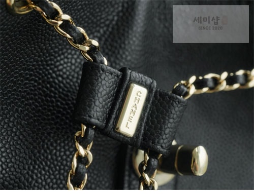 C H A N E L 샤넬 23P HAAS 더블 포켓 듀마 백백 블랙 블랙 Bag 19번 이미지