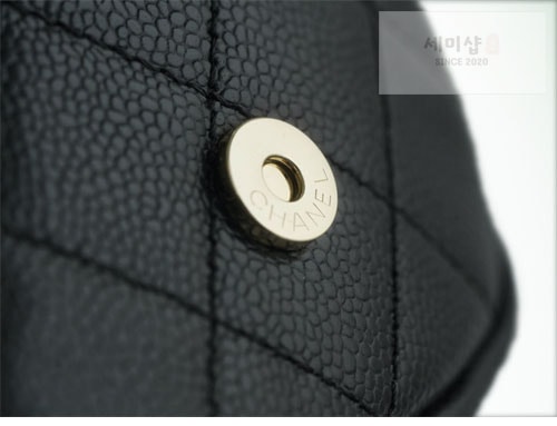 C H A N E L 샤넬 23P HAAS 더블 포켓 듀마 백백 블랙 블랙 Bag 13번 이미지