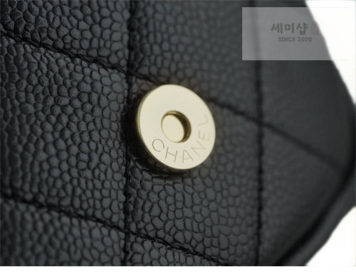 C H A N E L 샤넬 23P HAAS 더블 포켓 듀마 백백 블랙 블랙 Bag 8번 이미지
