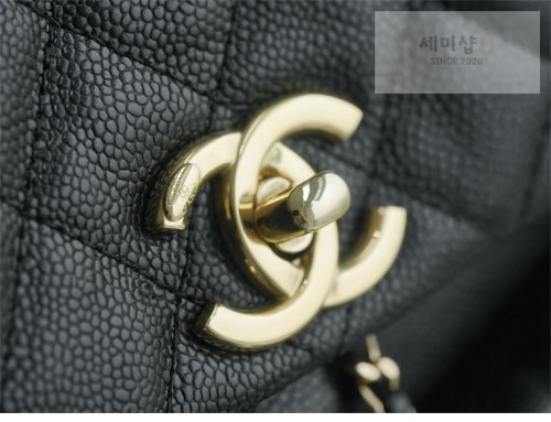 C H A N E L 샤넬 23P HAAS 더블 포켓 듀마 백백 블랙 블랙 Bag 22번 이미지