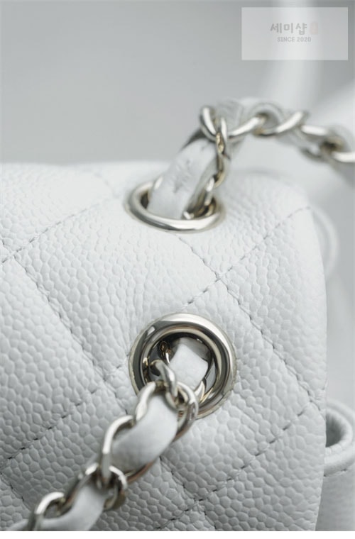 C H A N E L 샤넬 24A HAAS 더블 포켓 듀마 백백 화이트 화이트 Bag 12번 이미지