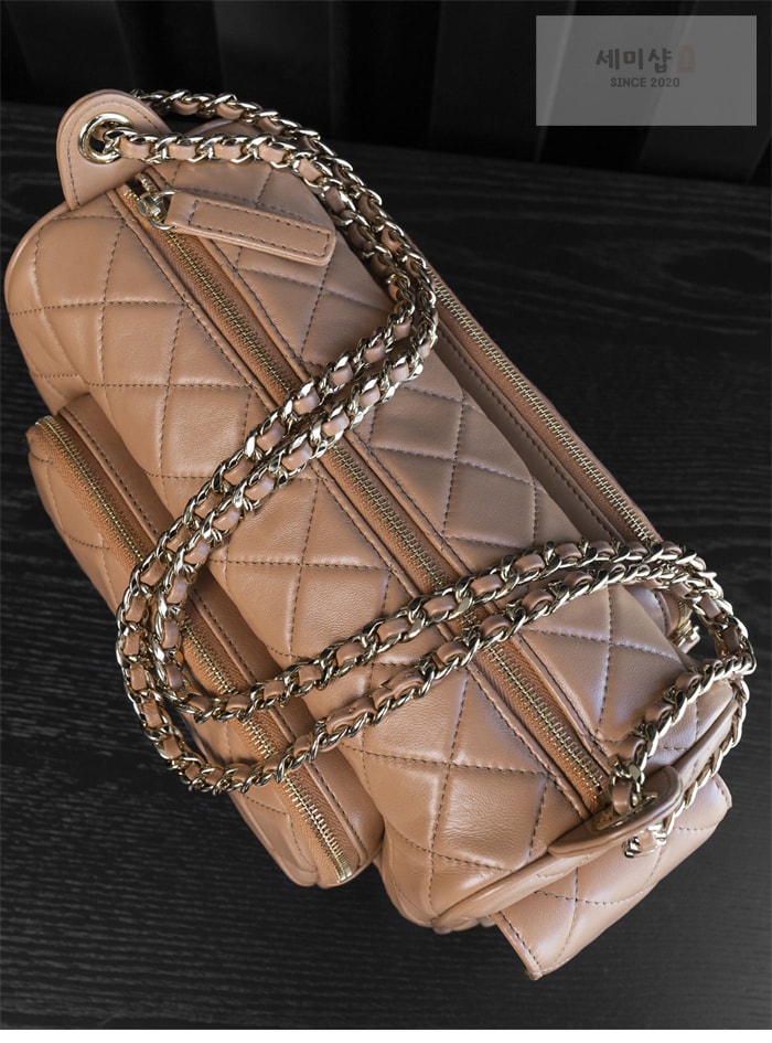 C H A N E L 샤넬 24k 샤이니 캬메라 라지 백 브라운골드 Bag 5번 이미지