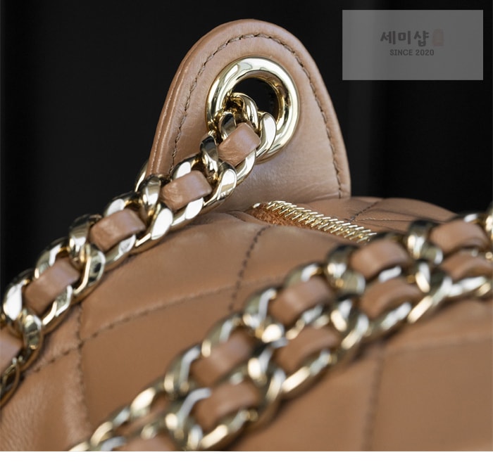 C H A N E L 샤넬 24k 샤이니 캬메라 라지 백 브라운골드 Bag 14번 이미지