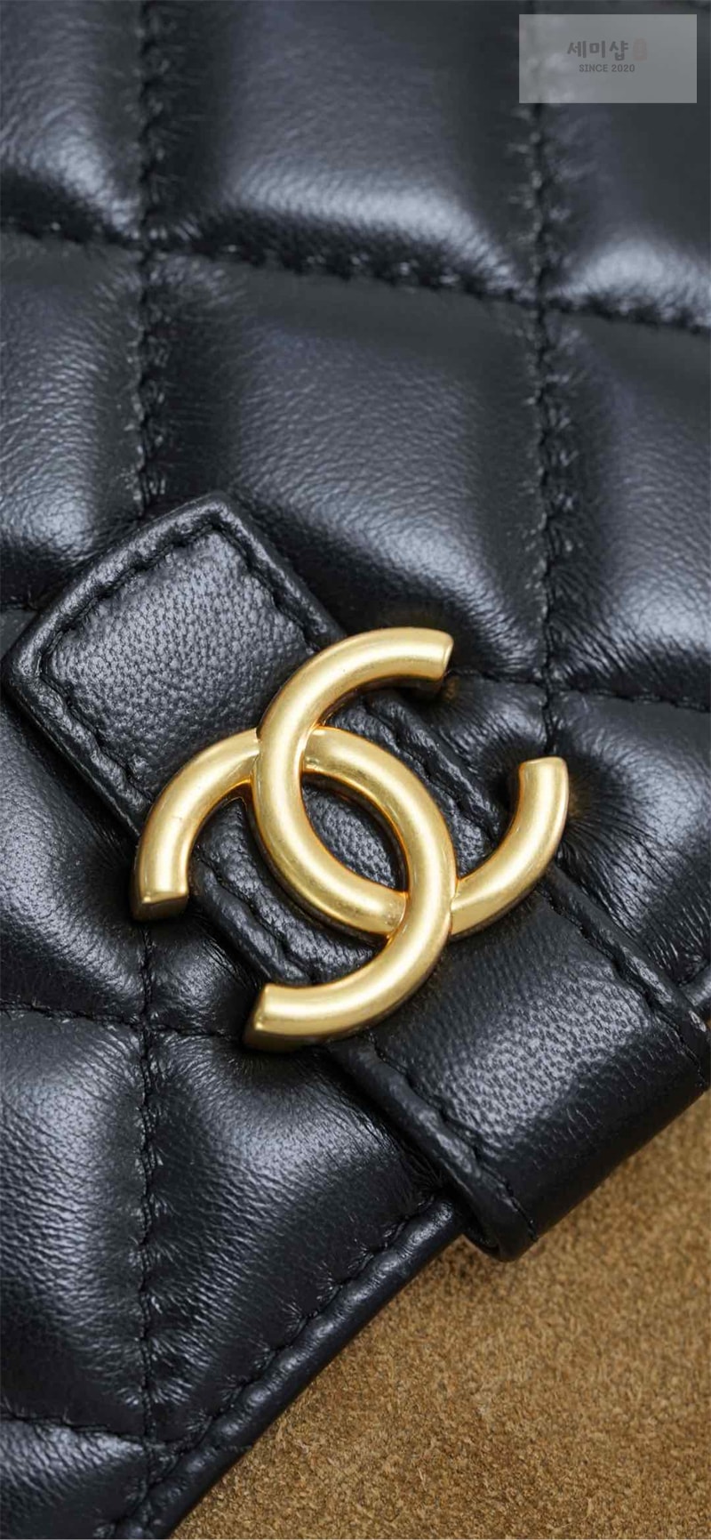 샤넬 샤넬 25A 스웨이드 카프스킨 체인 미니백 블랙 Bag 18번 이미지