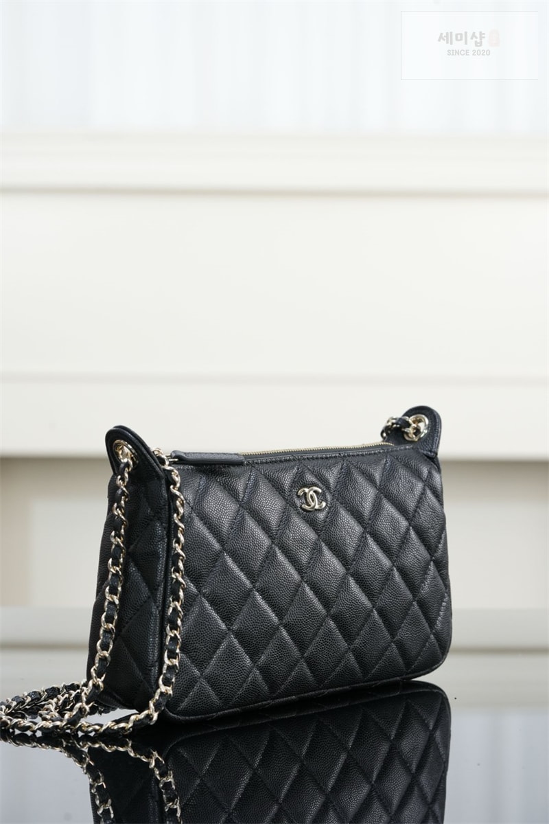 C H A N E L 샤넬 25A 캐비어 미니 체인 숄더백 블랙 Bag 9번 이미지