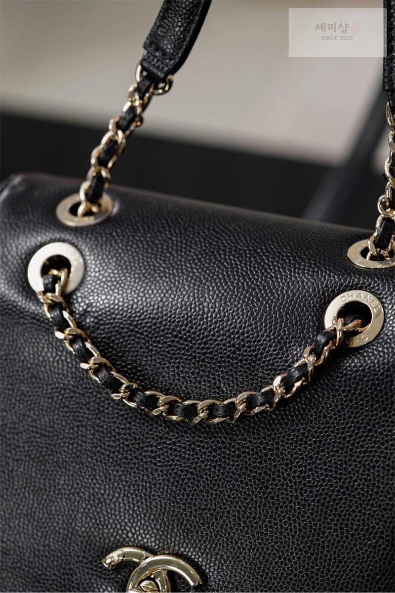 C H A N E L 샤넬 25B 어피니티 듀마 백팩 라지 블랙 캐비어 블랙 Bag 1번 이미지