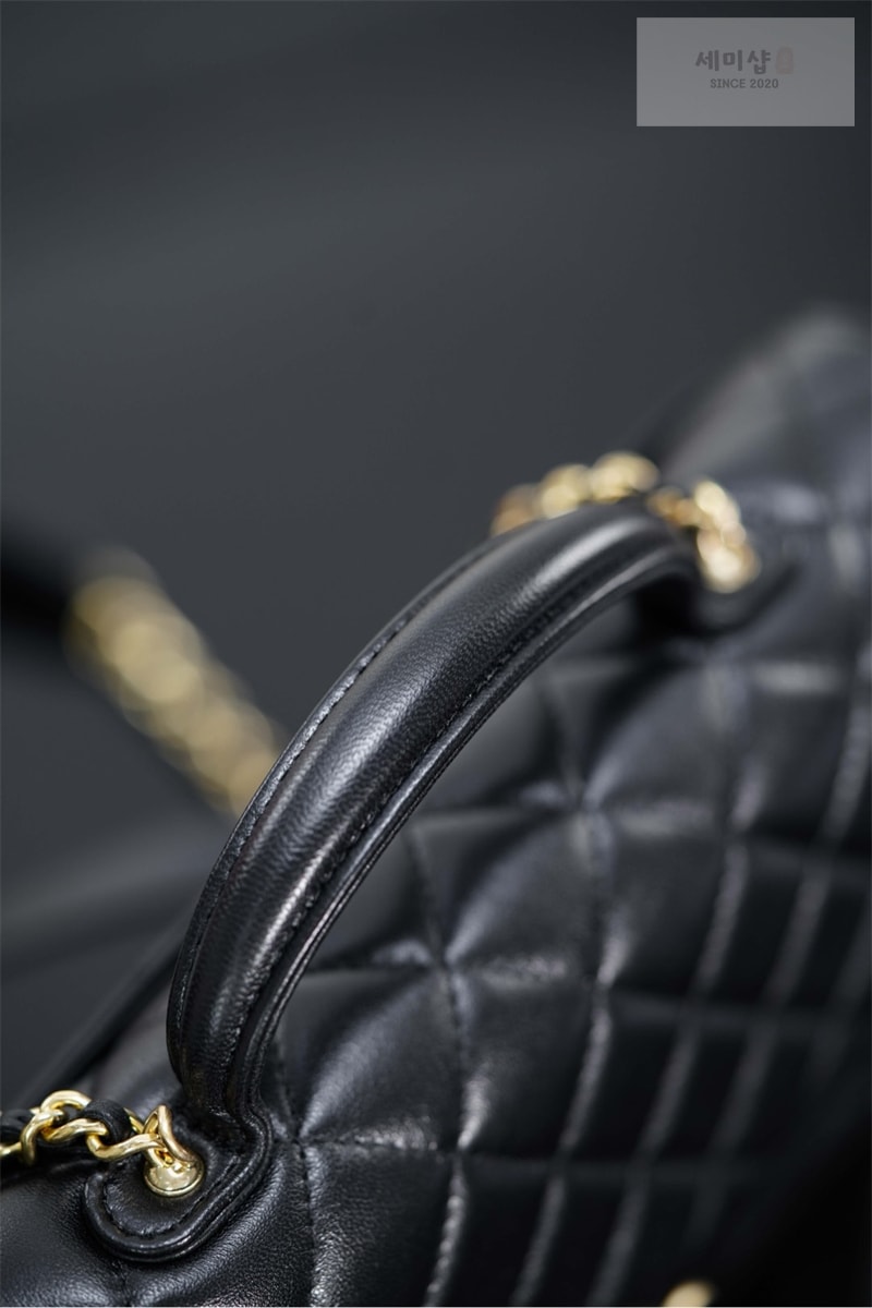 C H A N E L 샤넬 25B 탑핸들 체인 메신저 백팩 블랙 Bag 10번 이미지
