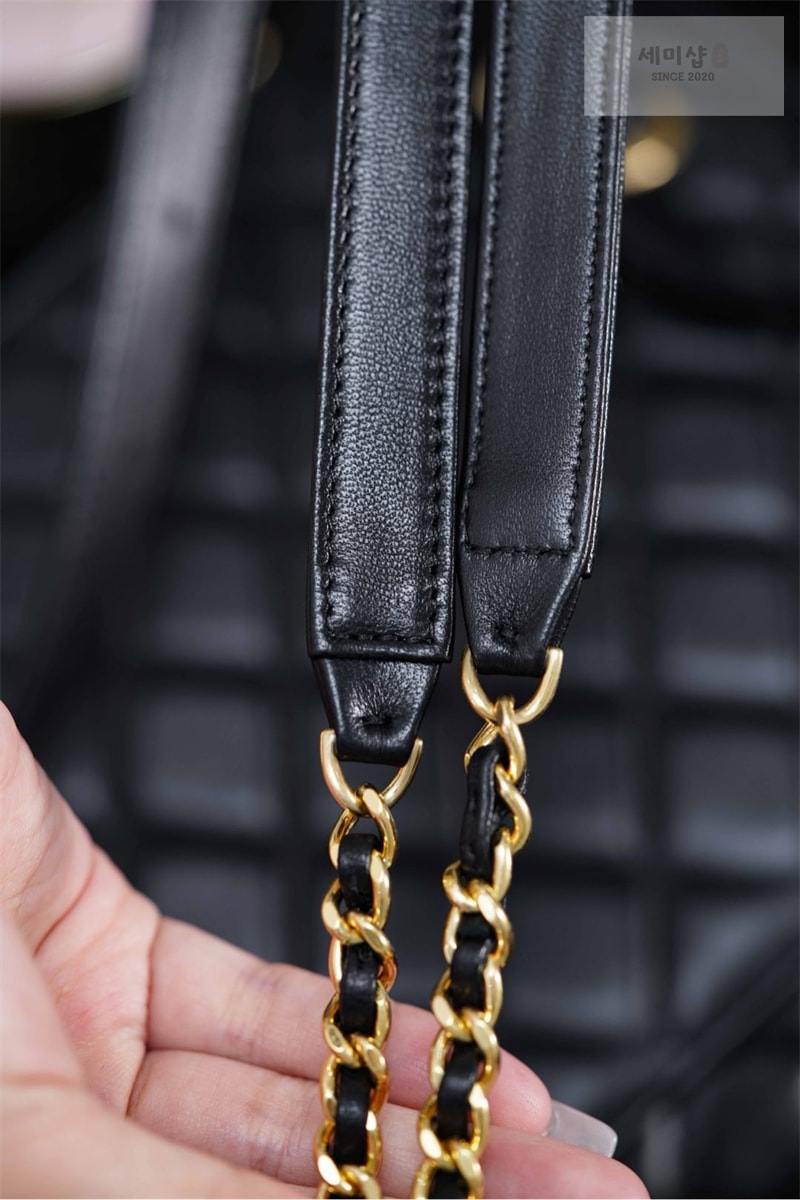 C H A N E L 샤넬 25B 탑핸들 체인 메신저 백팩 블랙 Bag 5번 이미지
