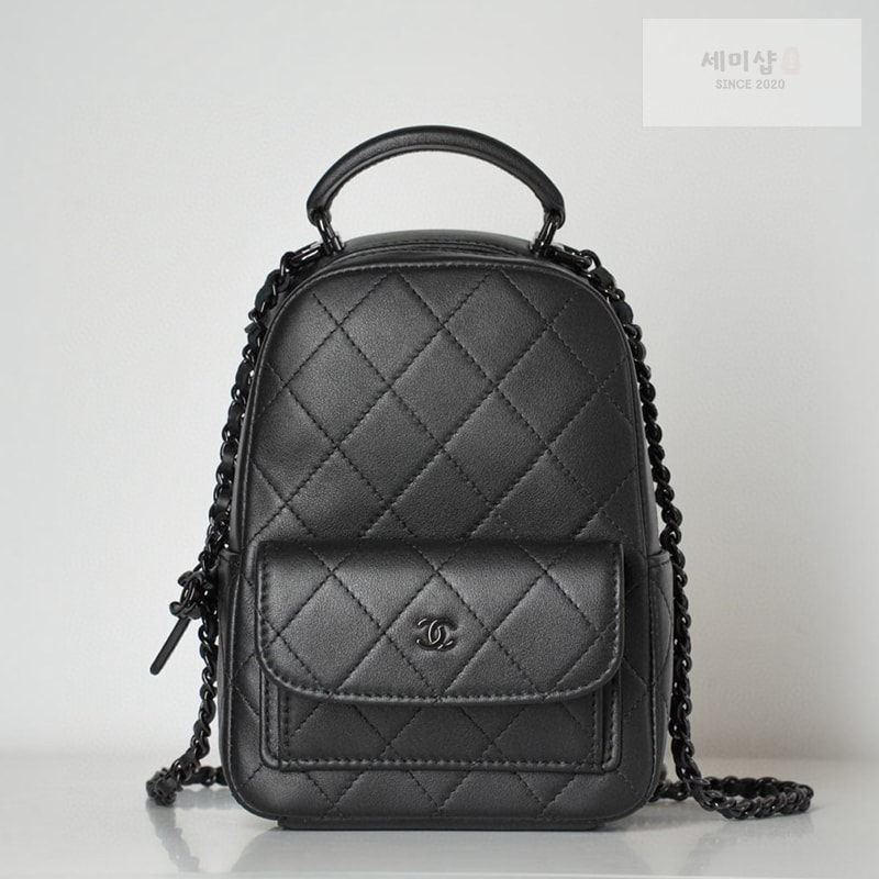 C H A N E L 샤넬 25C 미니 백팩 블랙 Bag 22번 이미지