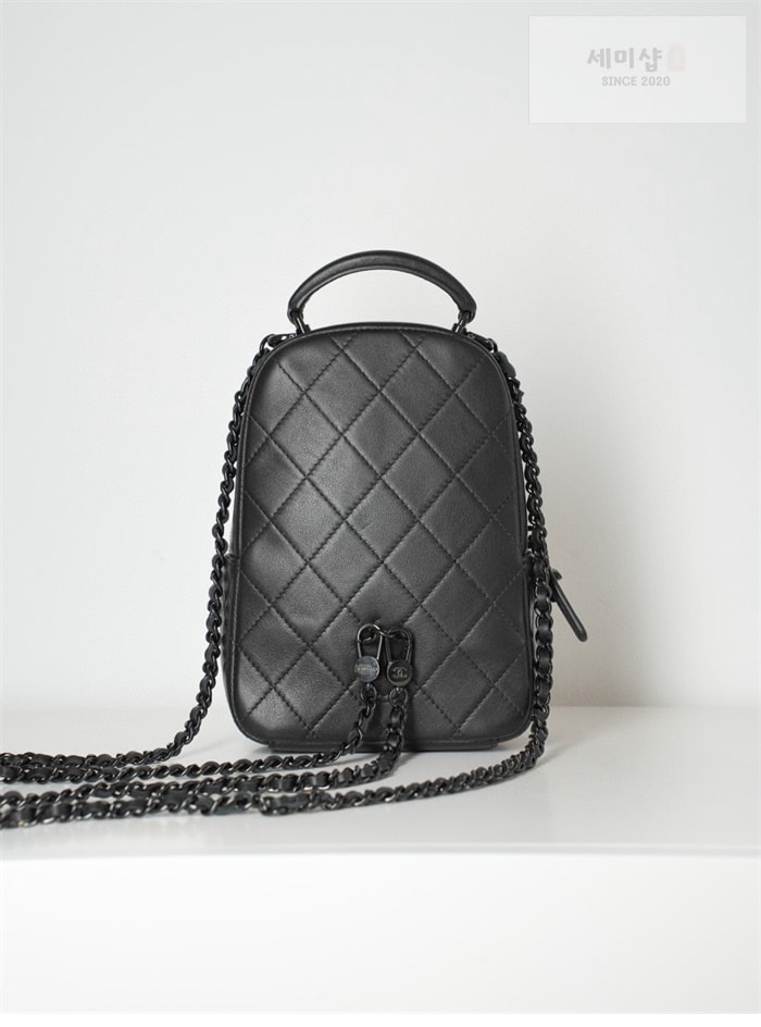 C H A N E L 샤넬 25C 미니 백팩 블랙 Bag 1번 이미지