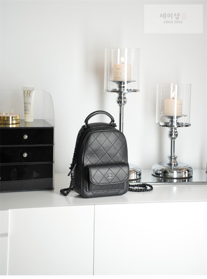 C H A N E L 샤넬 25C 미니 백팩 블랙 Bag 17번 이미지