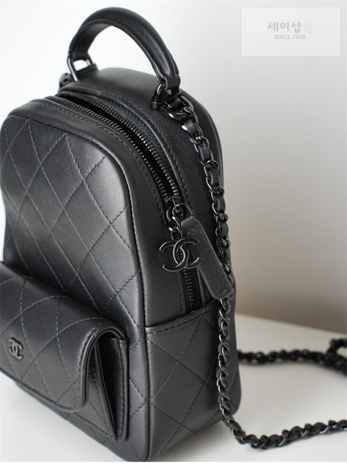 C H A N E L 샤넬 25C 미니 백팩 블랙 Bag 20번 이미지
