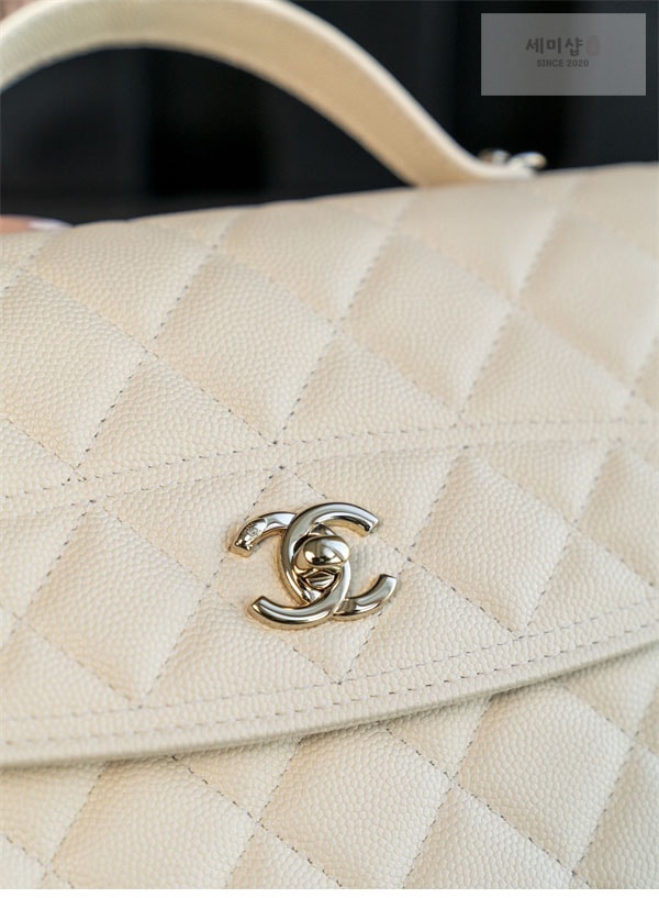 C H A N E L 샤넬 25C 탑 핸들 미니 백팩 화이트 Bag 3번 이미지