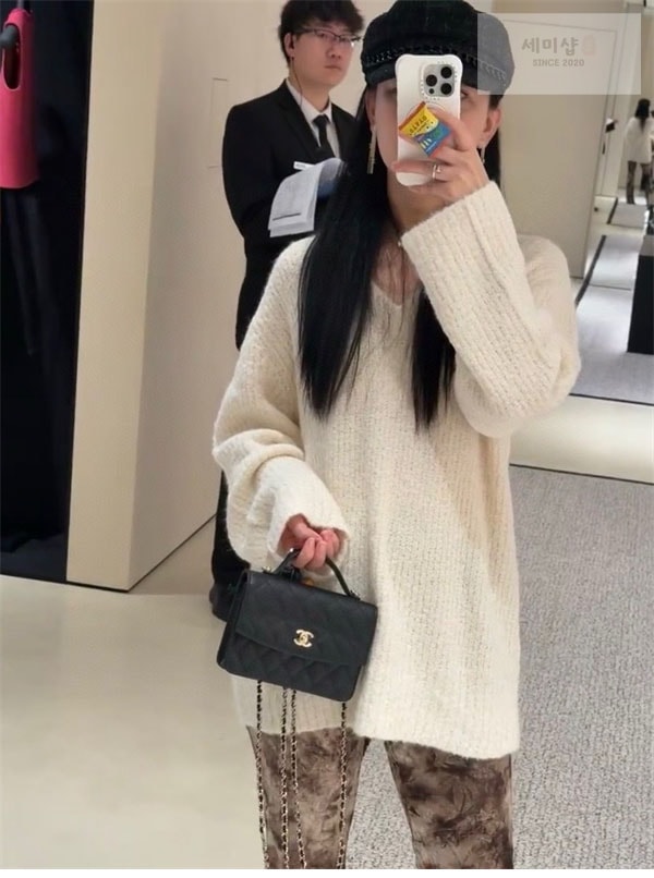 C H A N E L 샤넬 25C 탑 핸들 미니 백팩 블랙 Bag 3번 이미지