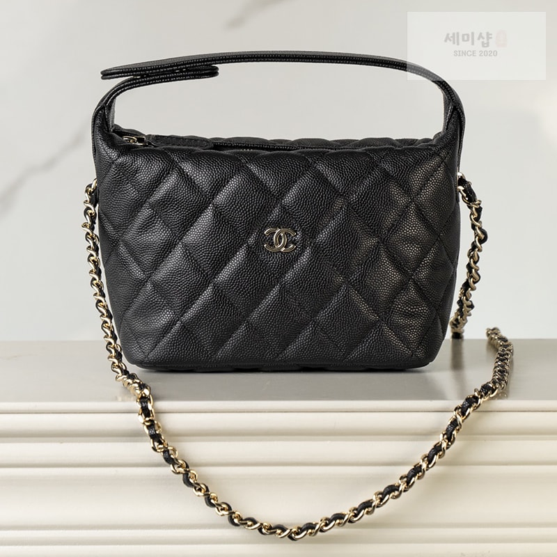 C H A N E L 샤넬 25C HAAS 호보 백 블랙 Bag 13번 이미지