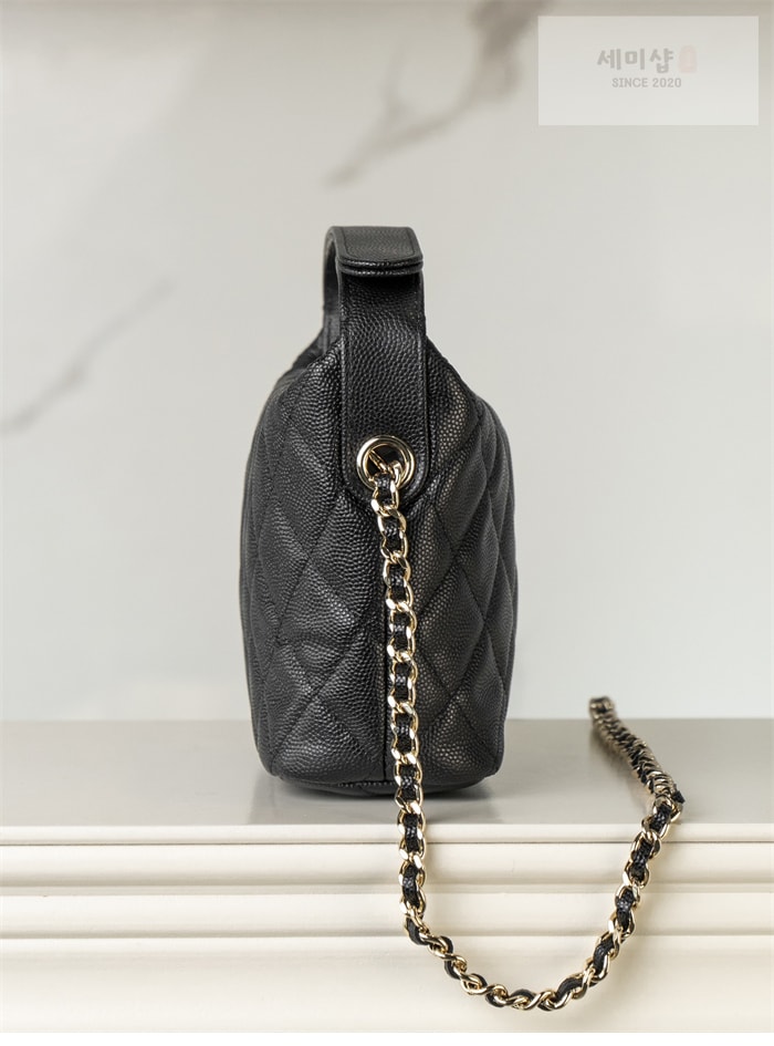 C H A N E L 샤넬 25C HAAS 호보 백 블랙 Bag 3번 이미지