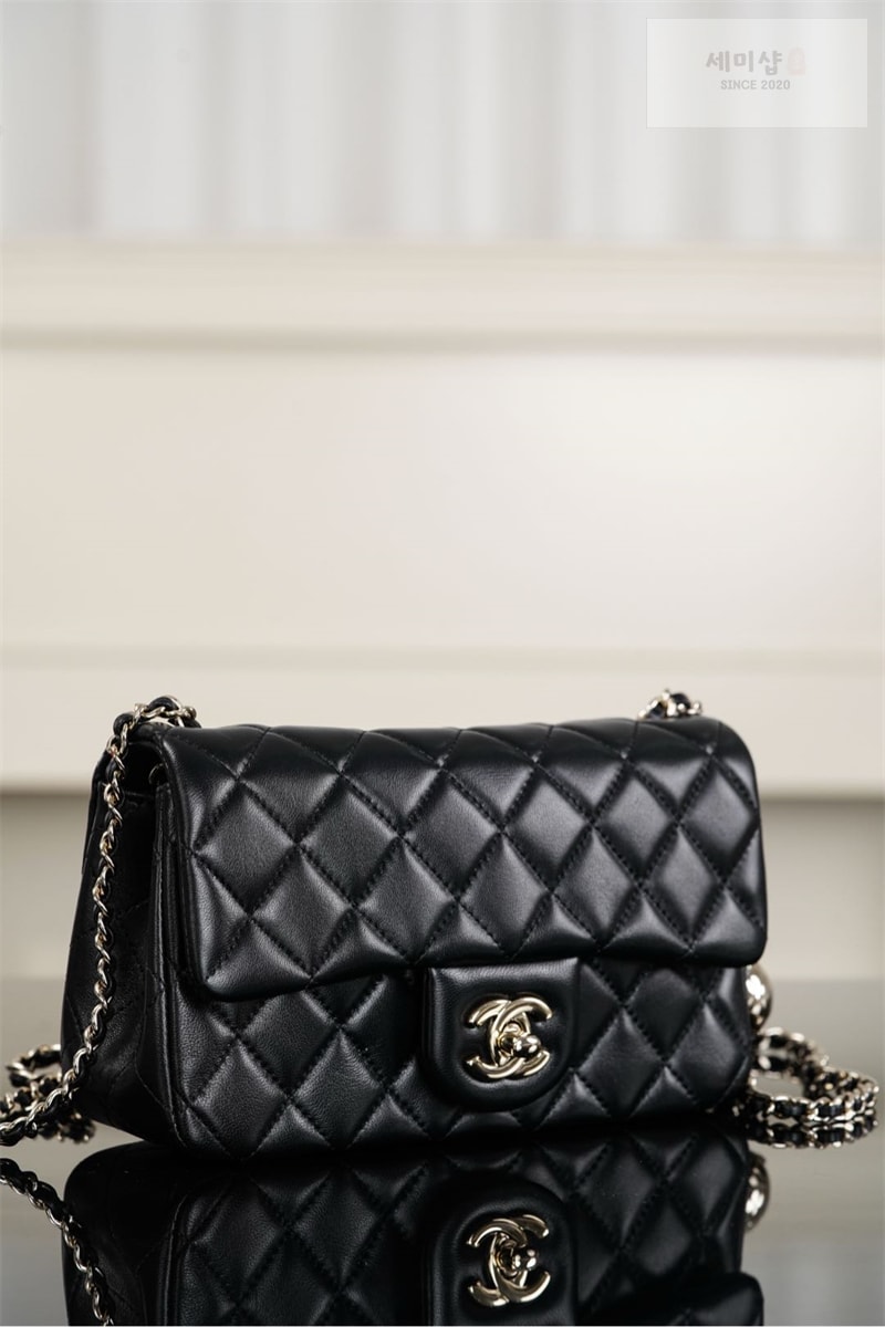 샤넬 샤넬 25K 골드볼 클래식 플랩백 미니 블랙 블랙 Bag 13번 이미지