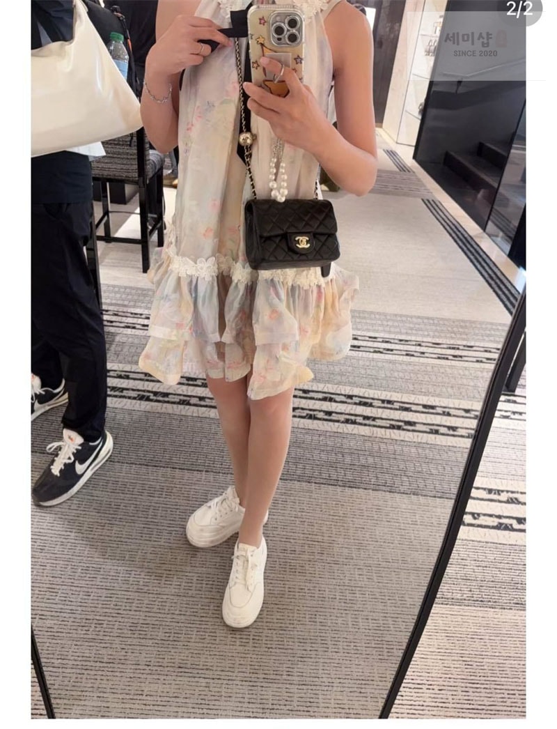 샤넬 샤넬 25K 골드볼 클래식 플랩백 쁘띠삭 블랙 블랙 Bag 5번 이미지