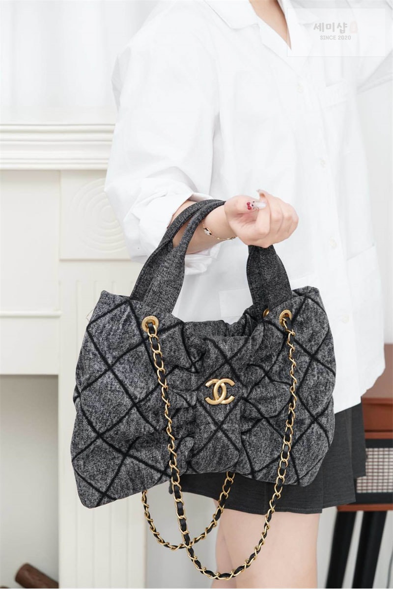 C H A N E L 샤넬 25K 위시드 데님 CC 보우백 리본백 위시드데님 Bag 16번 이미지