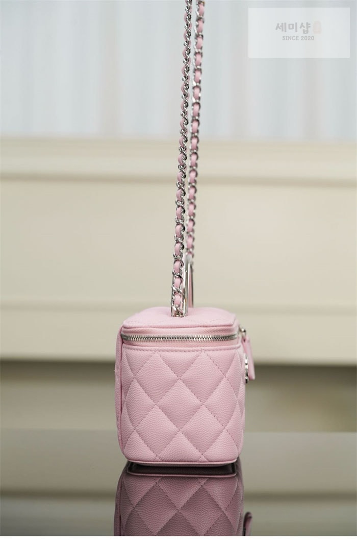 C H A N E L 샤넬 25P 탑핸들 코스메틱 베니티 체인백 파우더핑크 Bag 5번 이미지