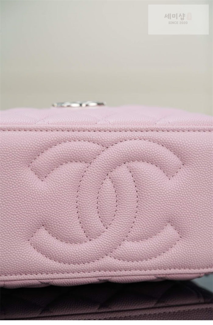 C H A N E L 샤넬 25P 탑핸들 코스메틱 베니티 체인백 파우더핑크 Bag 19번 이미지