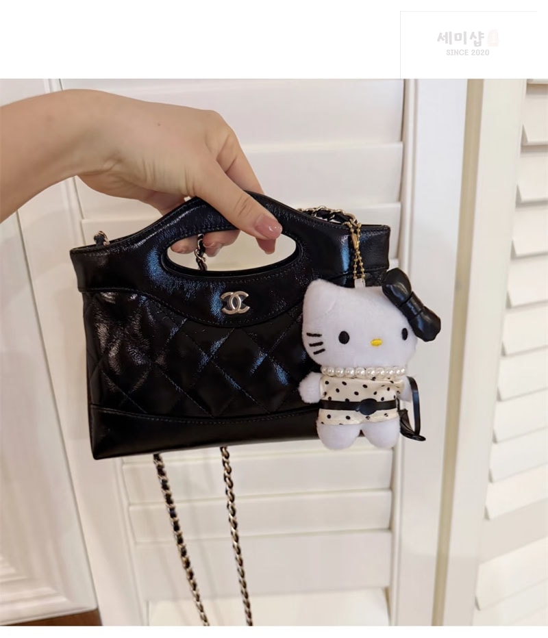 C H A N E L 샤넬 25P 31 나노 쇼핑 백 블랙 블랙 Bag 3번 이미지
