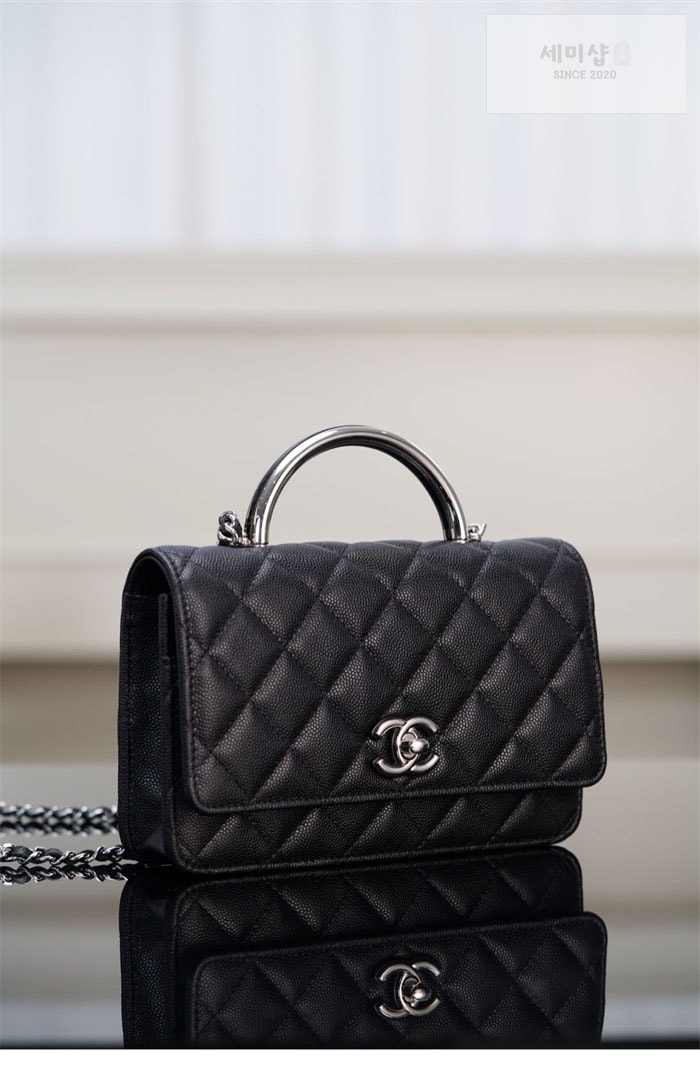 C H A N E L 샤넬 25P WOC 코코 핸들 플랩 백 블랙 Bag 19번 이미지
