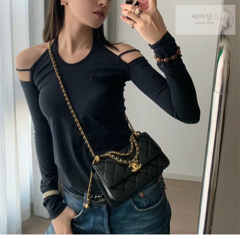 샤넬 샤넬 25S 미니 체인 플랩백 골드메탈 블랙 블랙 Bag 1번 이미지