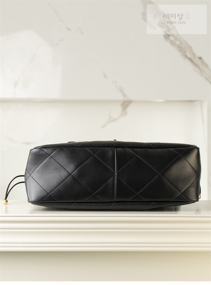 C H A N E L 샤넬 25c 골드메탈 원포켓 쇼핑 백 블랙 Bag 9번 이미지