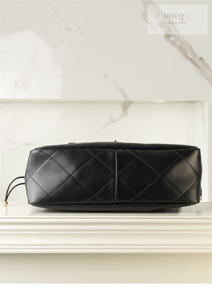 C H A N E L 샤넬 25c 골드메탈 원포켓 쇼핑 백 블랙 Bag 18번 이미지
