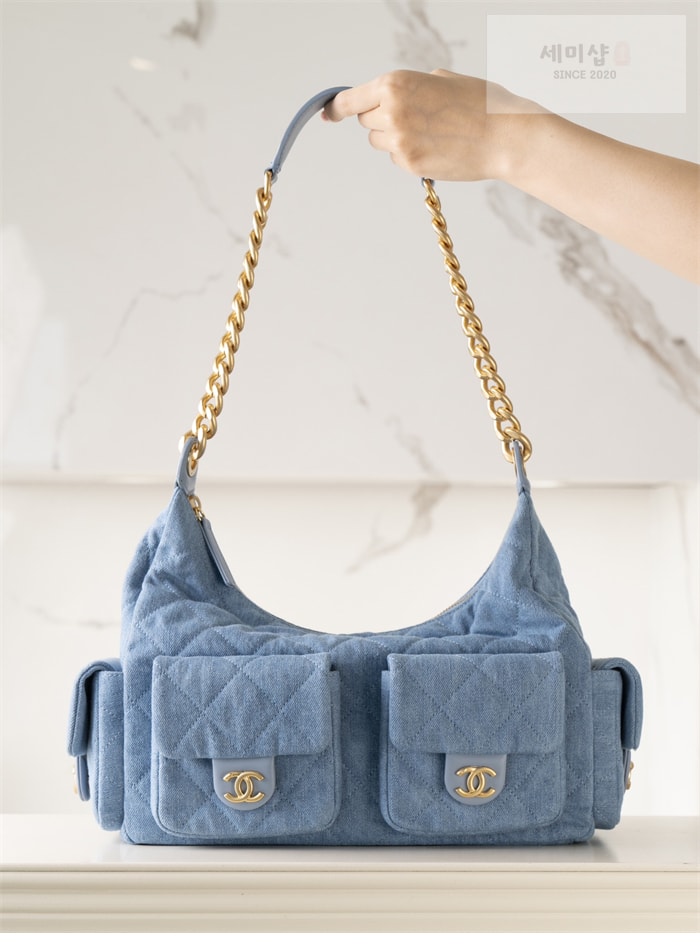 C H A N E L 샤넬 25c 맥시 호보백 데님 Bag 18번 이미지